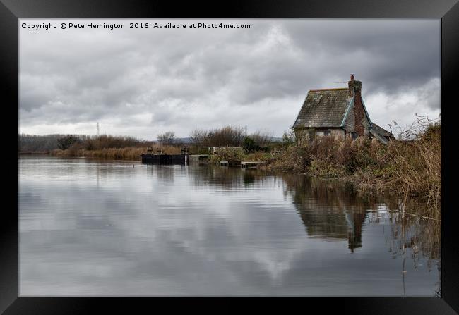 Lock Keepers Cottage at Topsham Framed Print by Pete Hemington
