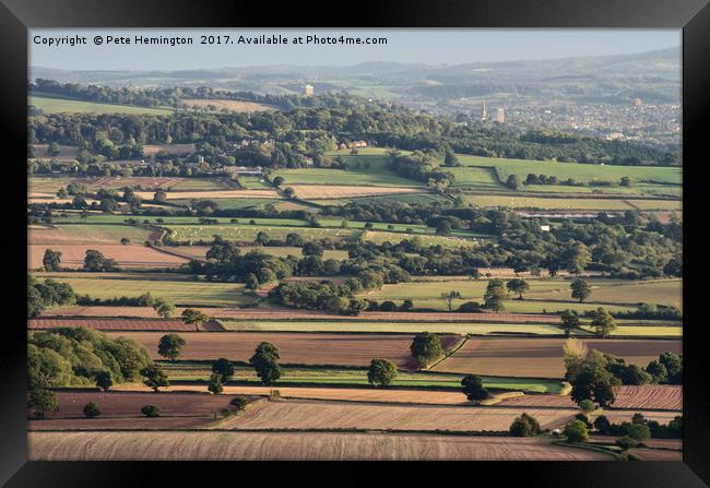 Mid Devon from Raddon Top Framed Print by Pete Hemington