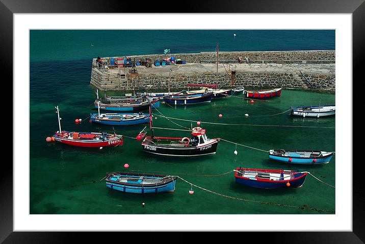 Coverack Habour - Cornwall Framed Mounted Print by Pete Hemington