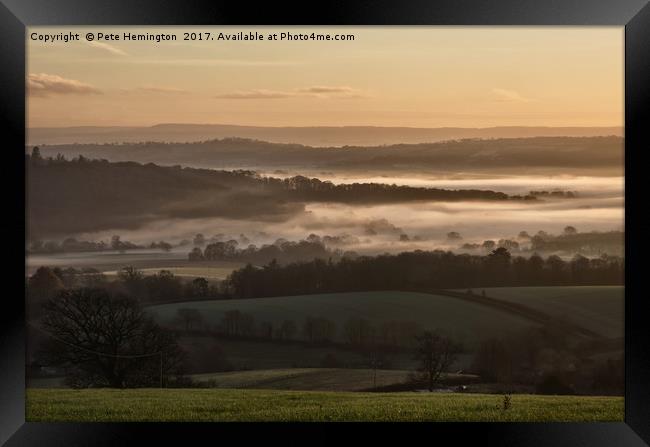 Mid Devon valleys Framed Print by Pete Hemington