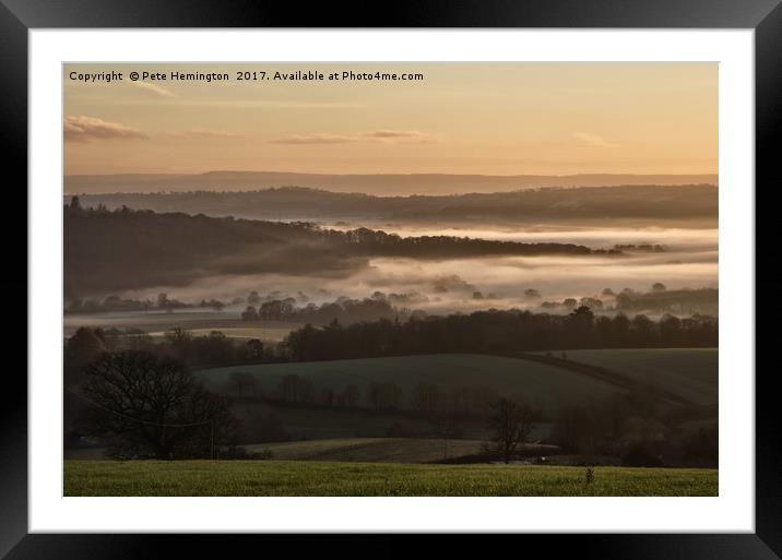 Mid Devon valleys Framed Mounted Print by Pete Hemington