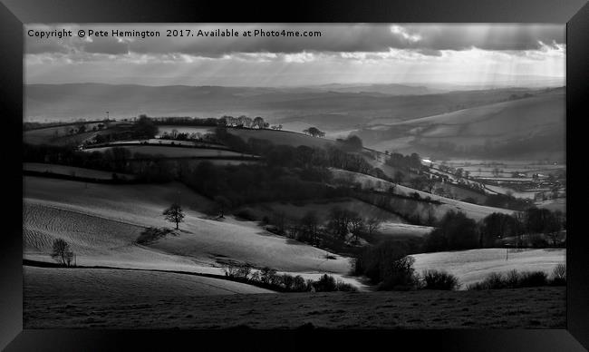 The Exe Valley Framed Print by Pete Hemington