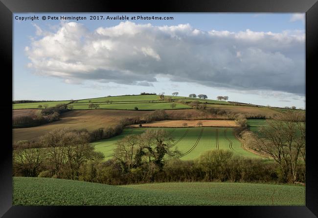 View from Raddon Top Framed Print by Pete Hemington