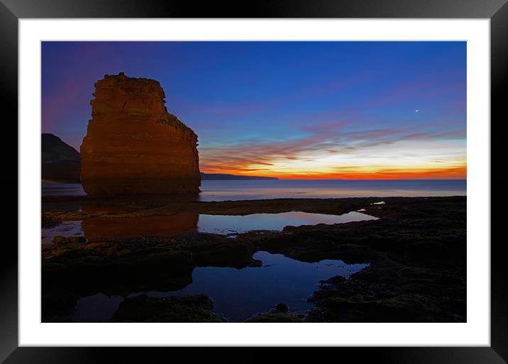 Sunrise at Ladram Bay -Devon Framed Mounted Print by Pete Hemington