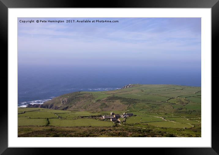 North Cornish coast from Carn Galver Framed Mounted Print by Pete Hemington
