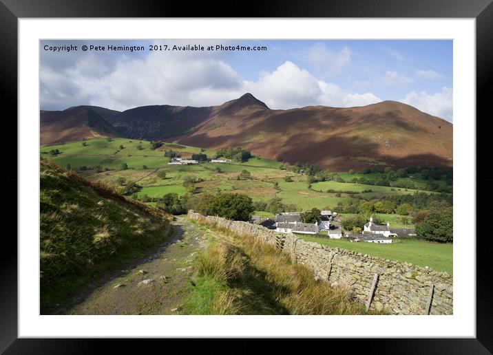 Causey Pike from Little Town Framed Mounted Print by Pete Hemington