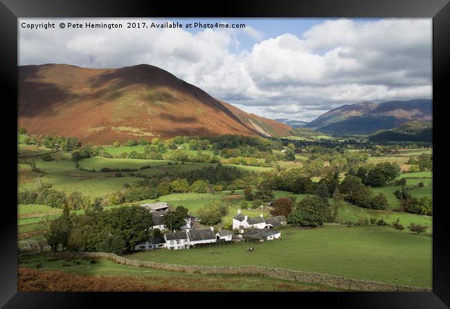 Rowling End from the Newlands valley Framed Print by Pete Hemington