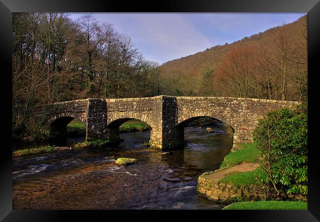 Fingle bridge - Dartmoor Framed Print by Pete Hemington