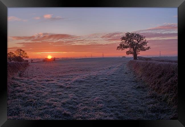 Frosty Sunrise Framed Print by Pete Hemington