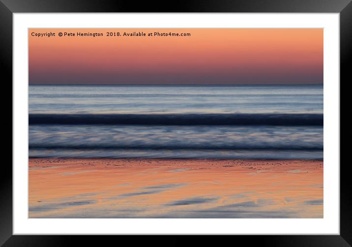 Sunset at Woolacombe Framed Mounted Print by Pete Hemington