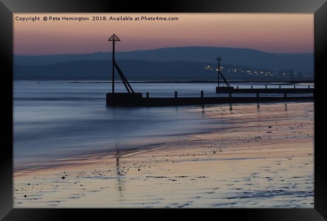 Sunset at Exmouth Framed Print by Pete Hemington