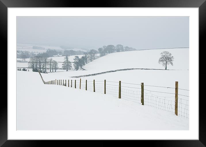 Snowy fields Framed Mounted Print by Pete Hemington
