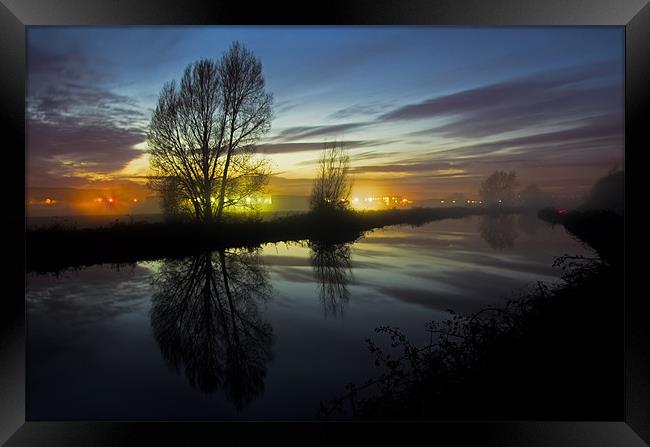 Exeter Canal at twlight Framed Print by Pete Hemington