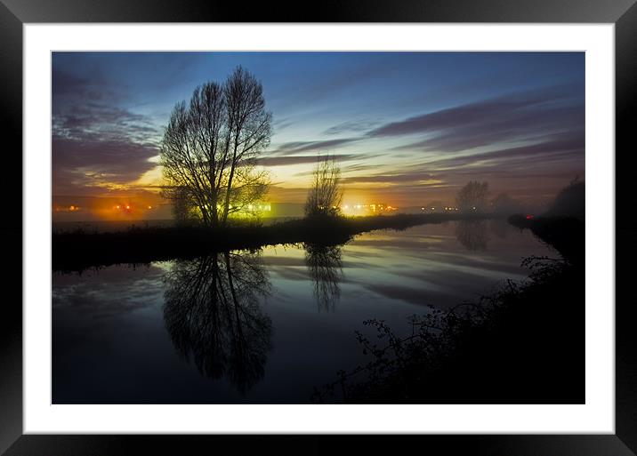 Exeter Canal at twlight Framed Mounted Print by Pete Hemington