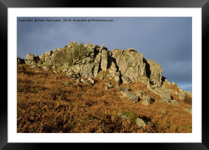 Greator Rocks on Dartmoor Framed Mounted Print by Pete Hemington