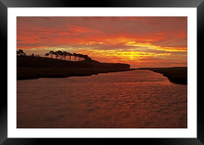 Budleigh Salterton at dawn Framed Mounted Print by Pete Hemington