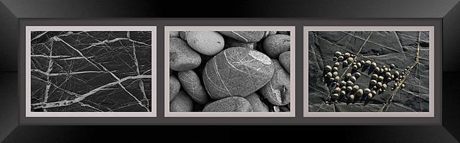 Veins in stone, triptych Framed Print by Pete Hemington