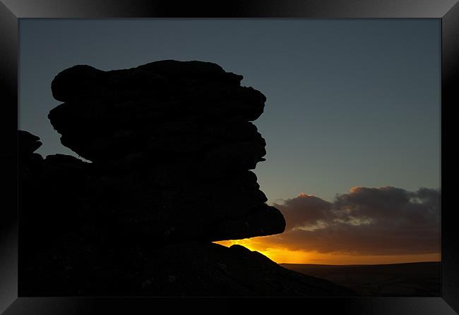 Bonehill Rocks on Dartmoor Framed Print by Pete Hemington