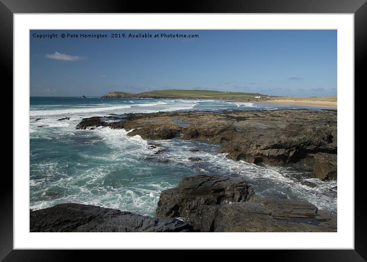 Constantine Bay in Cornwall Framed Mounted Print by Pete Hemington