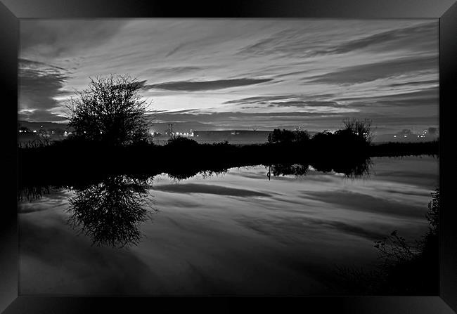 Exeter Canal at twlight Framed Print by Pete Hemington