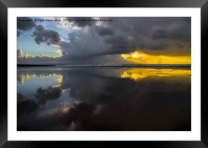 Clouds at Sunset Framed Mounted Print by Pete Hemington