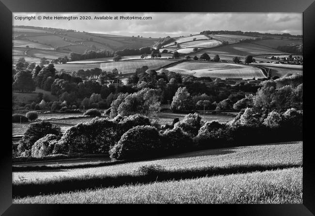 Hills around the Culm Valley Framed Print by Pete Hemington