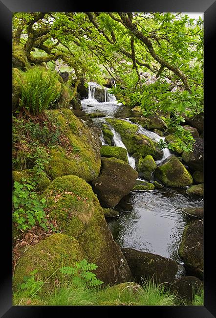 Waterfall on Dartmoor Framed Print by Pete Hemington