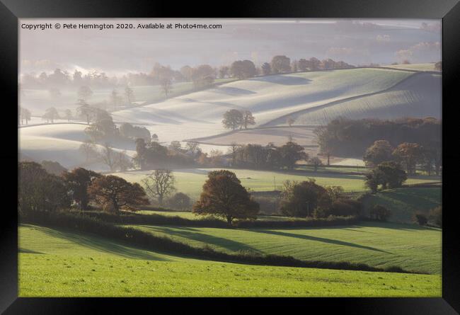 Mid Devon over the Culm Valley Framed Print by Pete Hemington