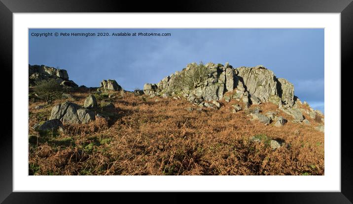 Greator Rocks on Dartmoor Framed Mounted Print by Pete Hemington