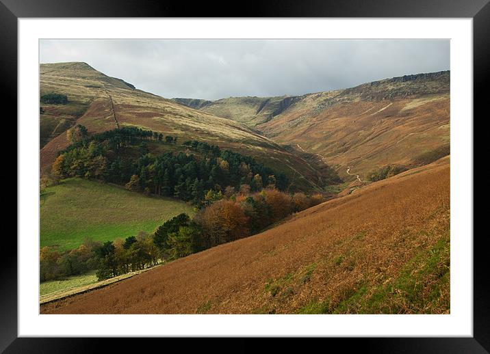 From the Nab looking up Grinds Brook Framed Mounted Print by Pete Hemington