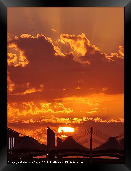 Majestic Sunset over the Haj Terminal Framed Print by Graham Taylor