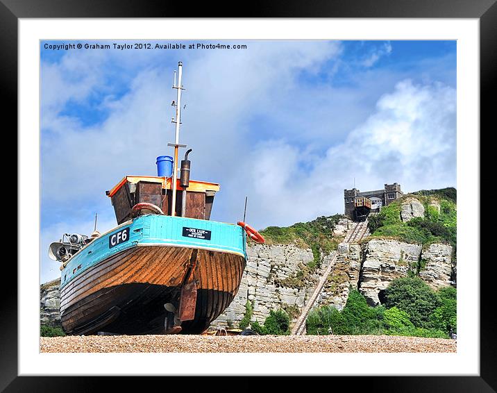 Lonely Trawler on Abandoned Beach Framed Mounted Print by Graham Taylor