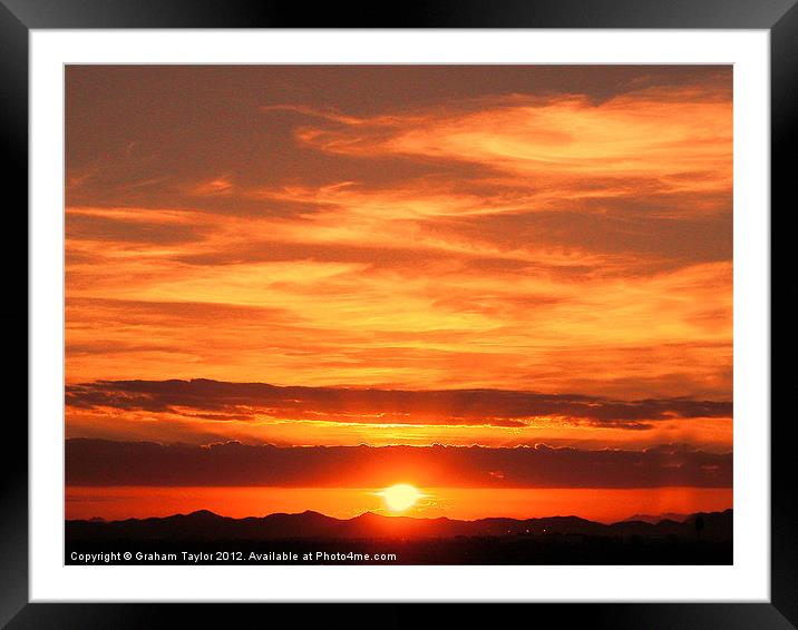 Shades of Golden Sunrise Framed Mounted Print by Graham Taylor