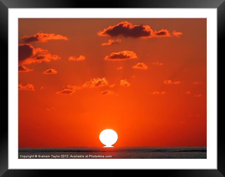 Mesmerising Egg Cup Sunset Framed Mounted Print by Graham Taylor