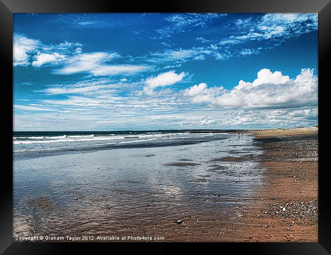 Majestic Sea Meets Serene Sky Framed Print by Graham Taylor