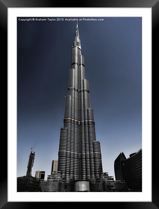 Towering Majesty of Burj Khalifa Framed Mounted Print by Graham Taylor