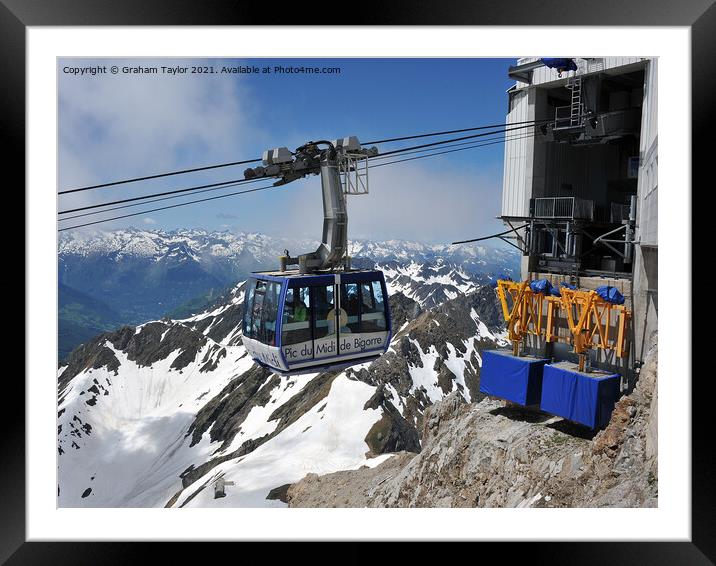 Majestic Views from Pic Du Midi Cable Car Framed Mounted Print by Graham Taylor