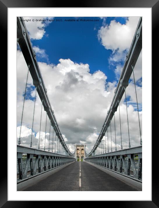 The Iconic Menai Bridge Framed Mounted Print by Graham Taylor