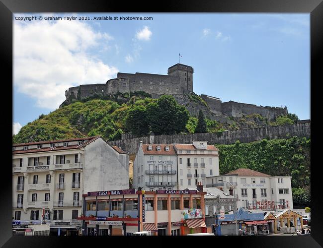 Majestic Lourdes Castle Overlooking Seven Valleys Framed Print by Graham Taylor