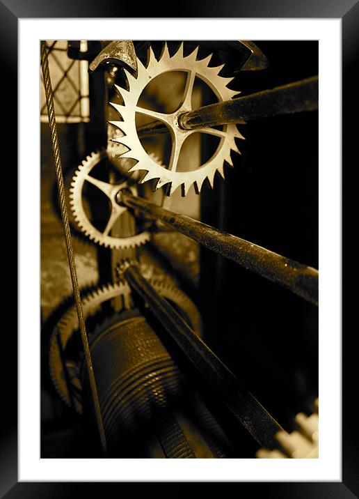 Cogs III Framed Mounted Print by lucy devereux