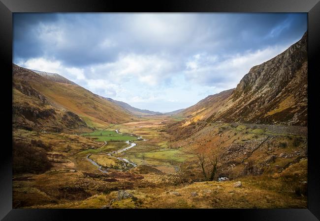 The Ogwen Valley  Framed Print by lucy devereux