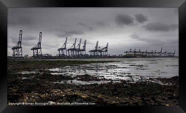 Port Of Felixstowe Framed Print by Darren Burroughs