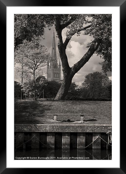 Norwich Cathedral Framed Mounted Print by Darren Burroughs