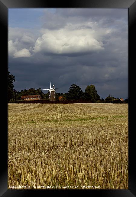 Old Bukenham Windmill Norfolk Framed Print by Darren Burroughs