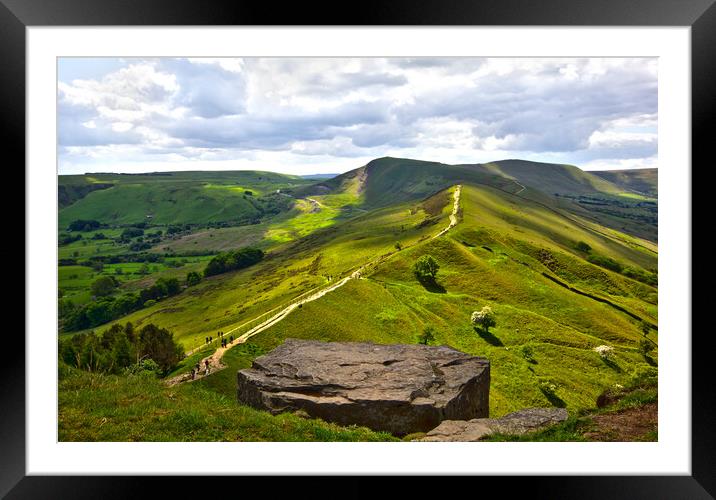 The great Ridge Derbyshire Framed Mounted Print by Darren Burroughs