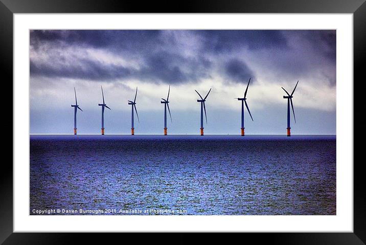 Gunfleet Sands Offshore Wind Farm Framed Mounted Print by Darren Burroughs