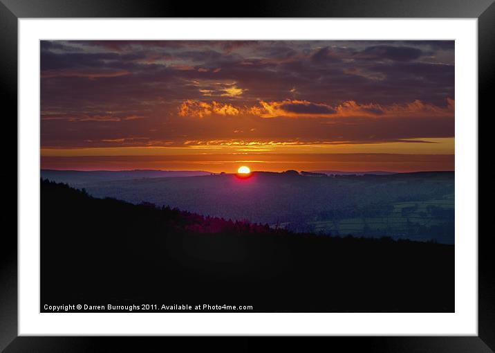 Peak District Sunset Framed Mounted Print by Darren Burroughs