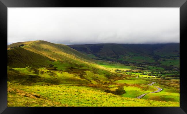 Clouds roll in over the High Peak Framed Print by Darren Burroughs