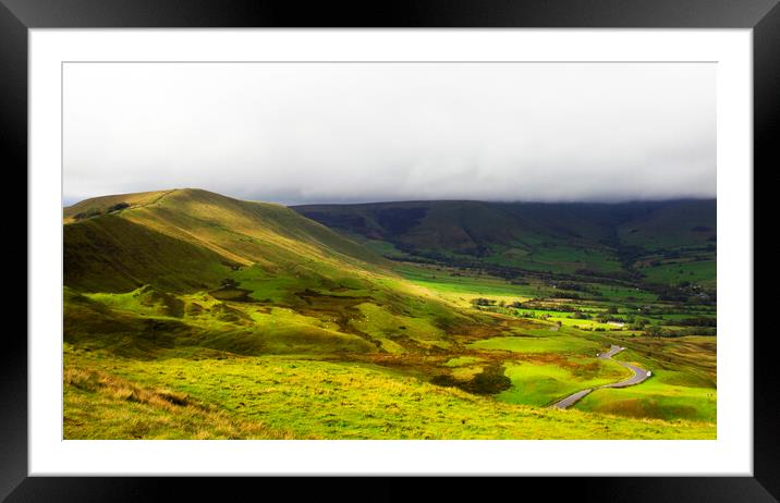 Clouds roll in over the High Peak Framed Mounted Print by Darren Burroughs
