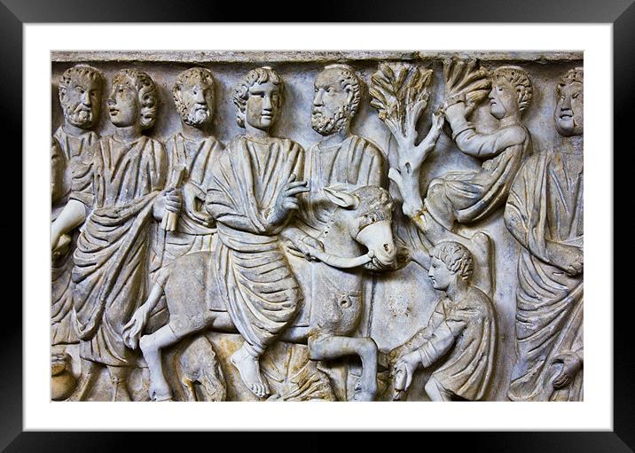 Roman Sarcophagus Art Framed Mounted Print by Darren Burroughs